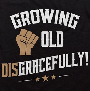 Growing old disgracefully logo