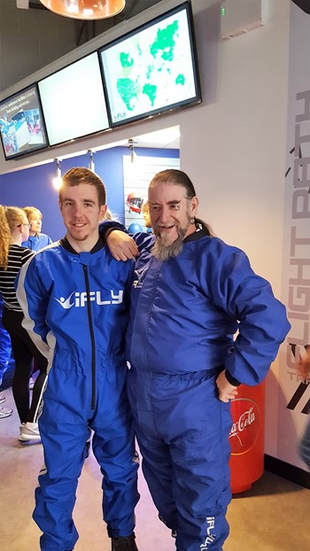 Two men at iFLY