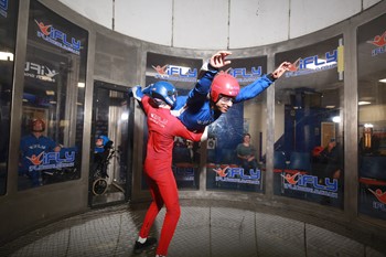 Person flying at iFLY 3