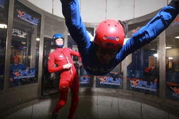 Person flying at iFLY 4