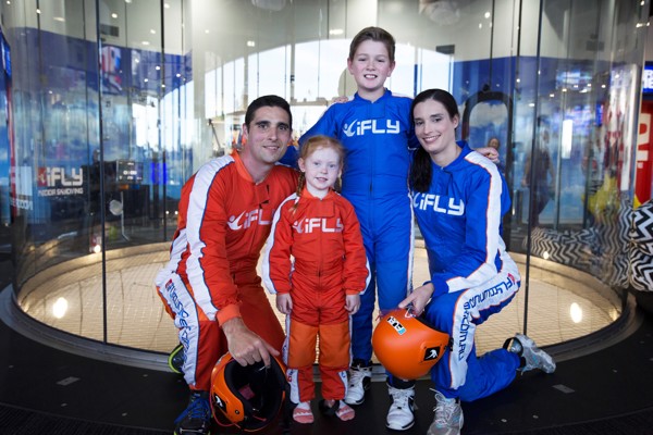 Family at iFLY 2 - indoor skydiving UK