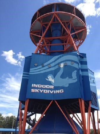 Indoor skydiving building