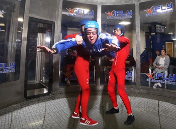 Person flying at iFLY 10