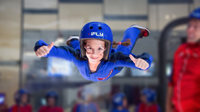 Kid flying at iFLY 2