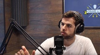 Man talking microphone