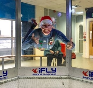 Man flying at iFLY New Year
