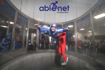 Person flying at iFLY 2 - indoor skydiving UK