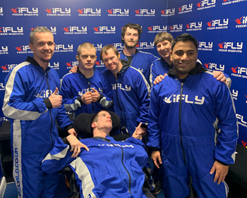 Group of people at iFLY 2 - indoor skydiving UK