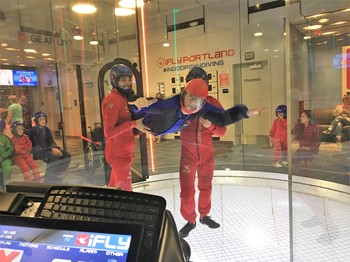 Person flying at iFLY 7