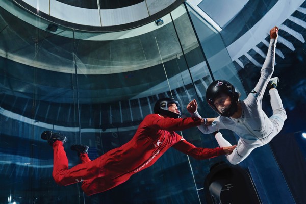 IFLY people In Tunnel - indoor skydiving UK